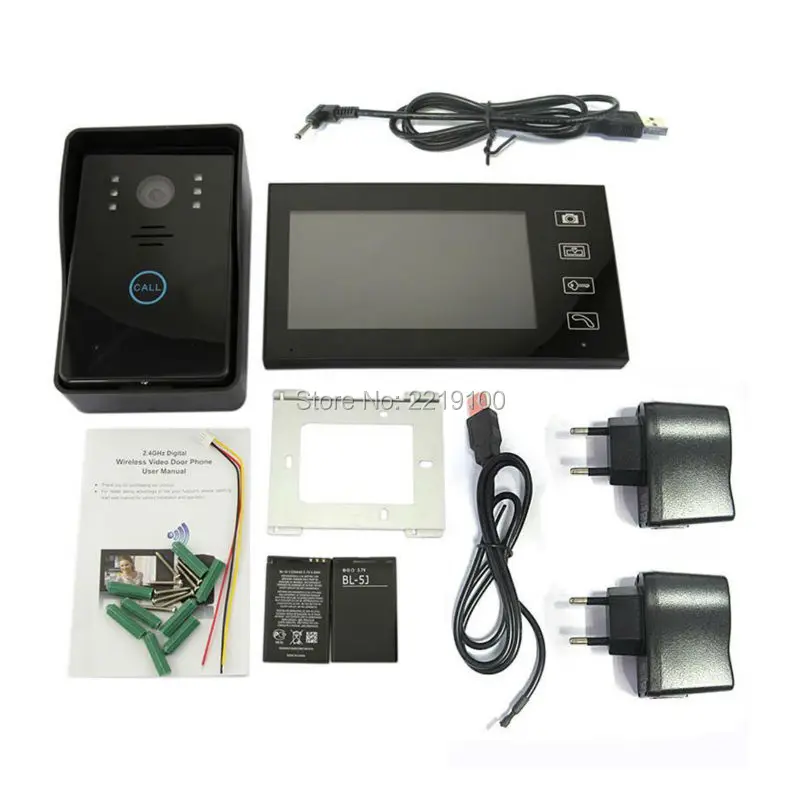 Imagem -04 - Sysd Polegada hd sem Fio Video Campainha Villa Intercom Home Security Sistema com Desbloqueio Built-in Battery