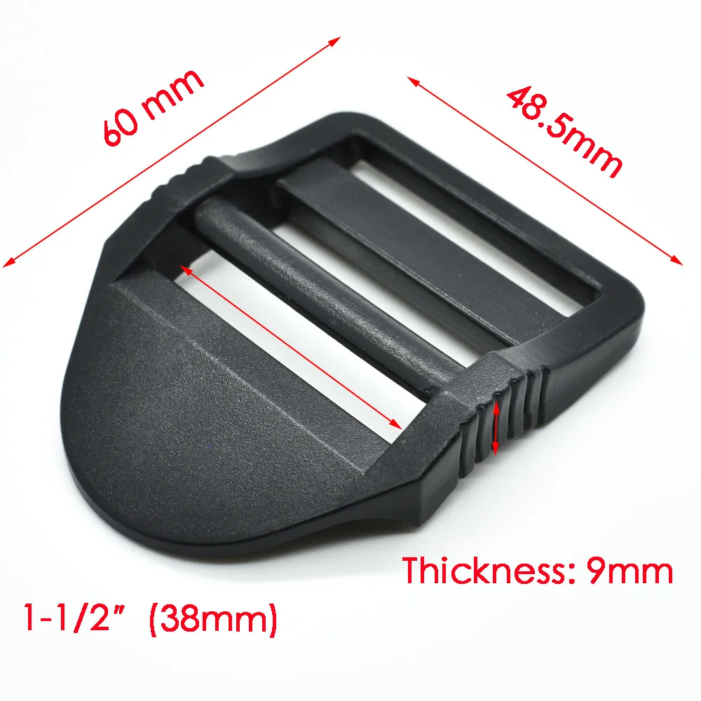 1pcs/pack Ladder Lock Slider Plastic Buckles Belt buckle Backpack Straps Webbin 20mm 26mm 31mm 38mm Black