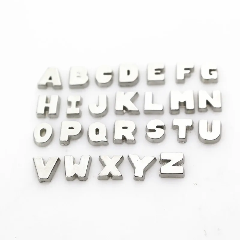 New arrive 130pcs/lot plain 26 letters A-Z alphabet floating charms living glass floating  memory lockets(per letter 5pcs)