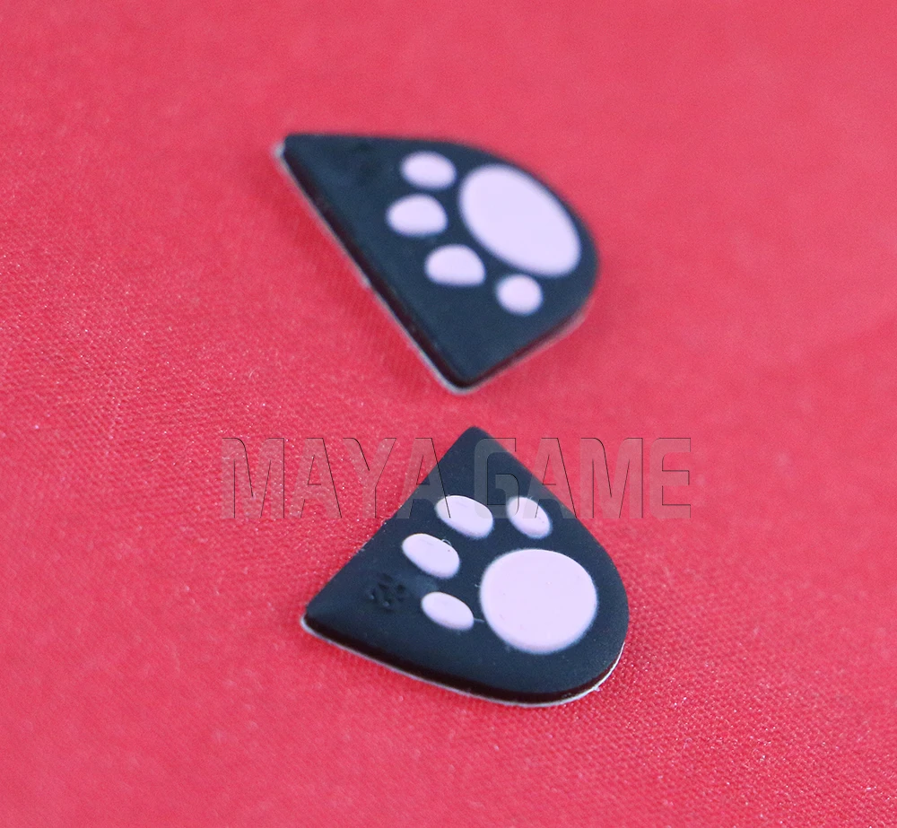 2sets=4pcs Cat Paw Custom Design Silicone Trigger Key Sticker Case Cap Adhensive for PS4 Controller L2 R2 Button Cover