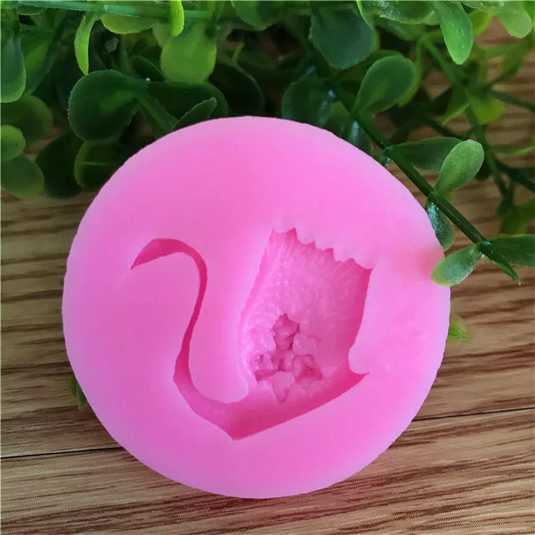 1Pcs Swan Shape Chocolate Candy Jello Silicone Mold Mould Cake Tools Bakeware Sugar Craft D069