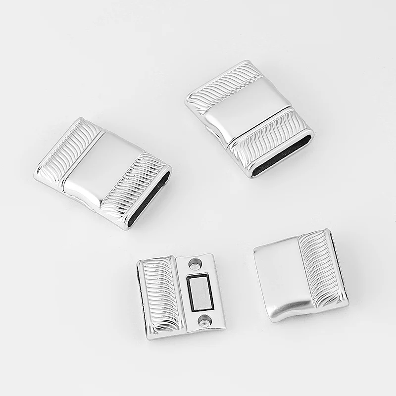 3sets 16*3mm Hole Flat Strong Magnetic Clasp Carved Grain For Diy Bracelet Jewelry Making Accessories Components Bijoux