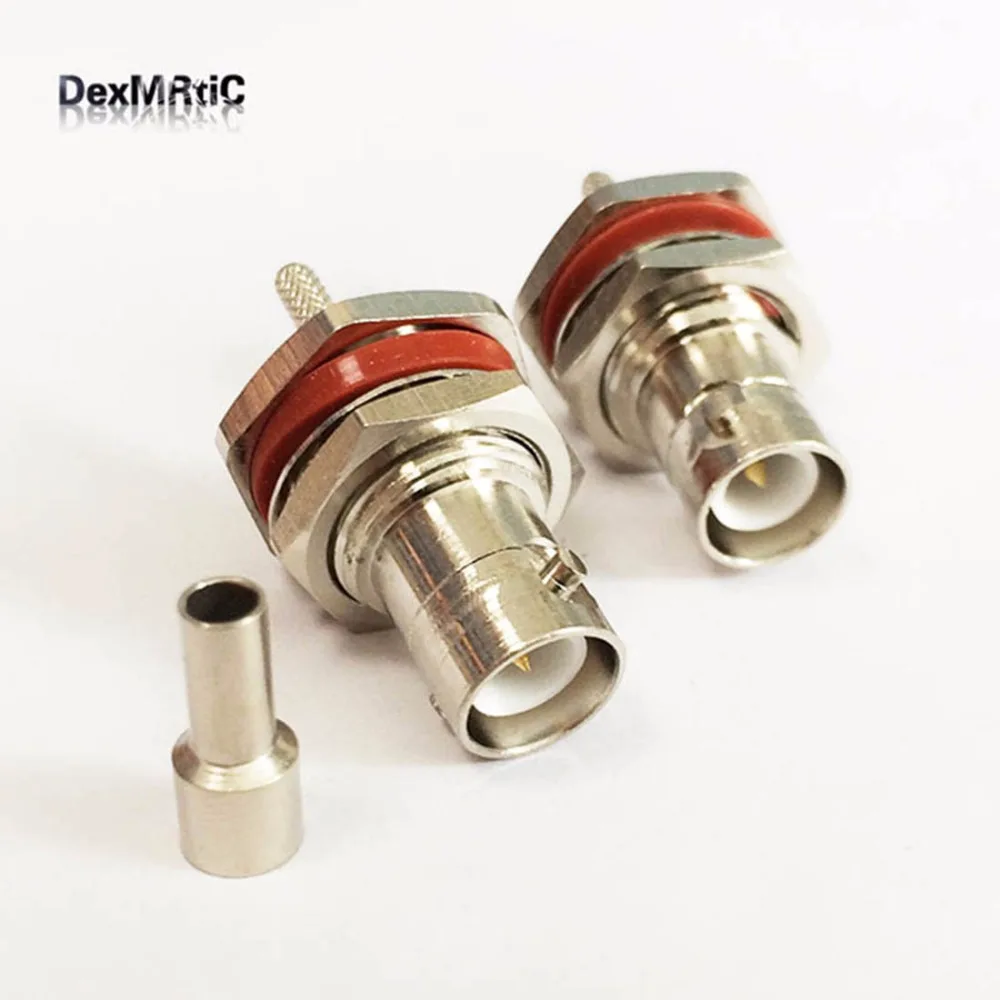 1pc  RP-BNC Female Jack  Nut   RF Coax Connector   Crimp  RG316,RG174,LMR100   for  Straight  Nickelplated  NEW wholesale