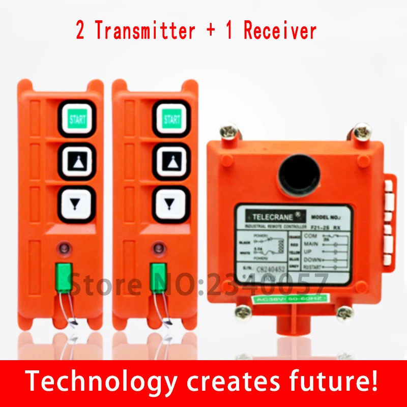 2 transmit 1 receive Wireless Industrial Remote Controller Electric Hoist Remote Control Winding Engine Sand-blast Equipment