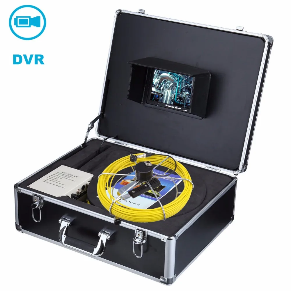 

20M SEWER WATERPROOF CAMERA PIPE PIPELINE DRAIN INSPECTION SYSTEM 7"LCD DVR