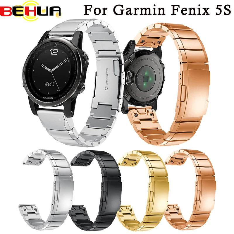 

Ремешок для смарт-часов Garmin Fenix 5S, 6S, из нержавеющей стали, 20 мм