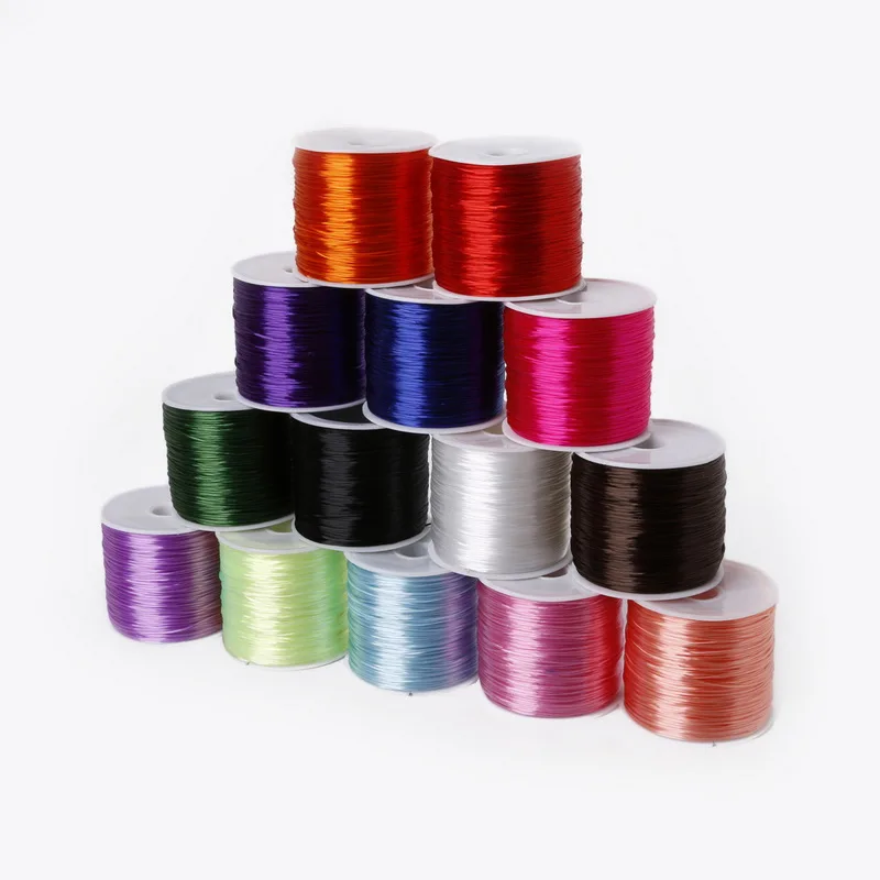 Wire 50m 0.7mm Colorful Stretchy Elastic Cord Crystal String Wire For Jewelry Making Beading Bracelet Wire Fishing Thread Rope