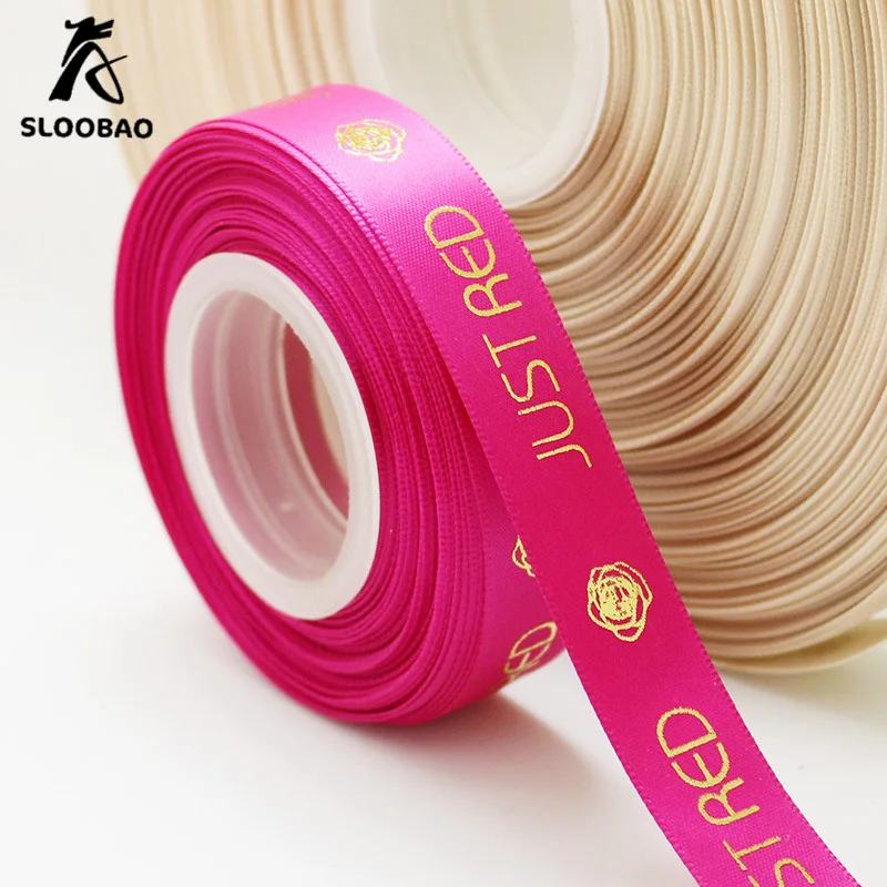 Custom Logo DIY Gold/Silvery ribbon Weddind & Personalized packing and marriage customize logo ribbon/GIFT PACKING 100%Polyester