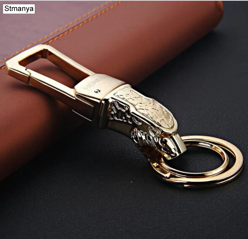 Honest Hot Top quality Metal Keychain Women Men Leopard head Bag Charm Accessories KeyChains Best Gift jewelry K1565