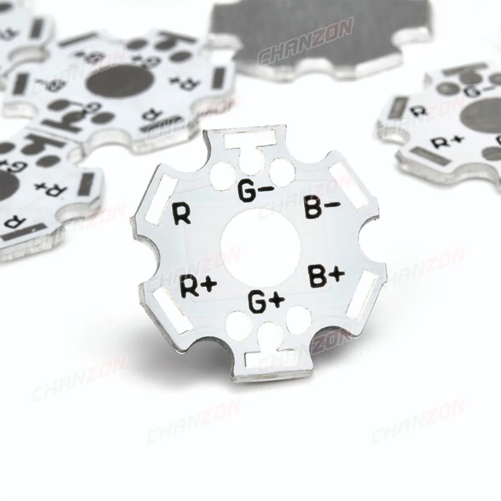 Aluminium-Lampen-Grundplatte, Leiterplatte, Kühlkörper, Kühler-Substrat, 20 mm Stern, DIY-Kühler für hohe Leistung, 1 W, 3 W, 5 W, LED, 1 W, 3 W, 5 W – Detail 6