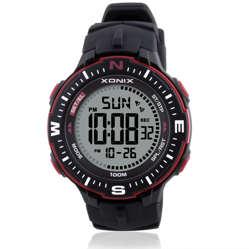 Hot!! Fashion Men Sports Watches Waterproof 100m Outdoor Fun Multifunction Digital Watch Swimming Diving Wristwatch Montre Homme