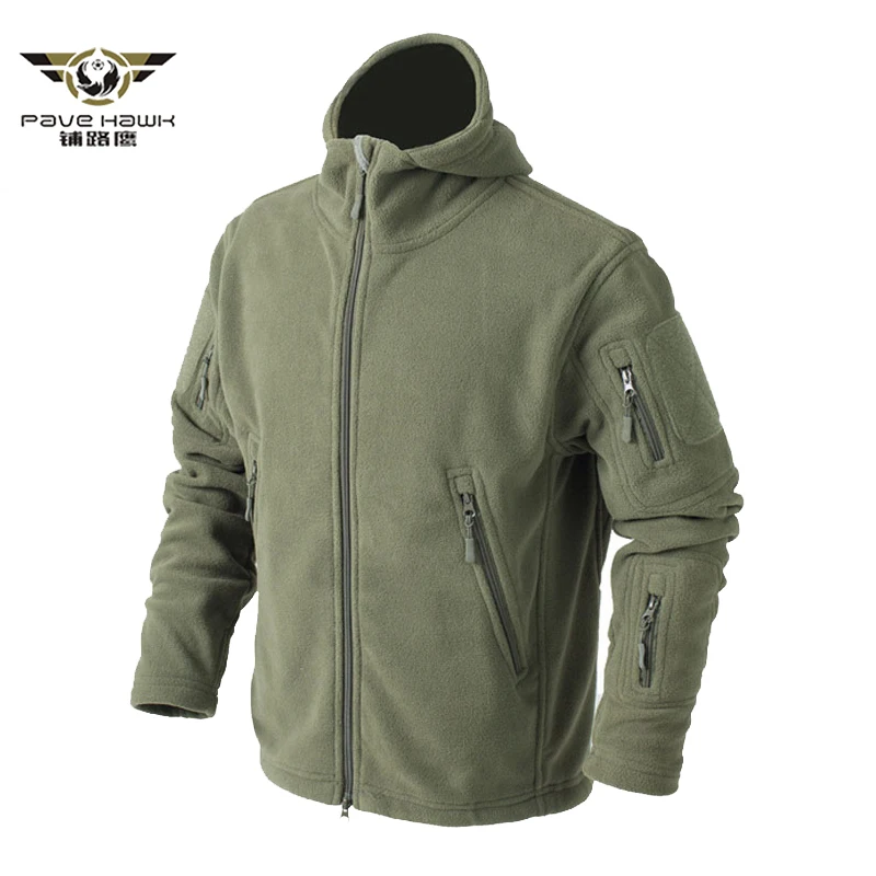 

New 2018 Winter Tactical Thicken Fleece Jacket Men Warm Polar Military Army Jacket Patchwork Multi Pocket Man Outerwear Coat 2XL