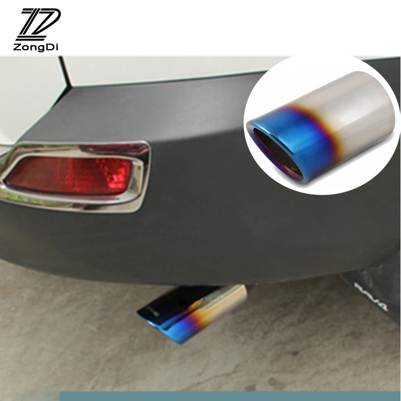 1PCS Stainless steel Automobiles Car Exhaust Tip Muffler Pipe Covers For Toyota Rav4 Rav 4 Accessories 2013 2014