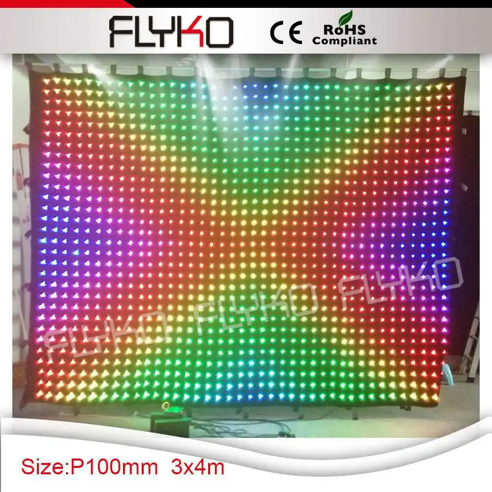 

Free Shipping flexible Display Curtain RGB LED Video Curtain