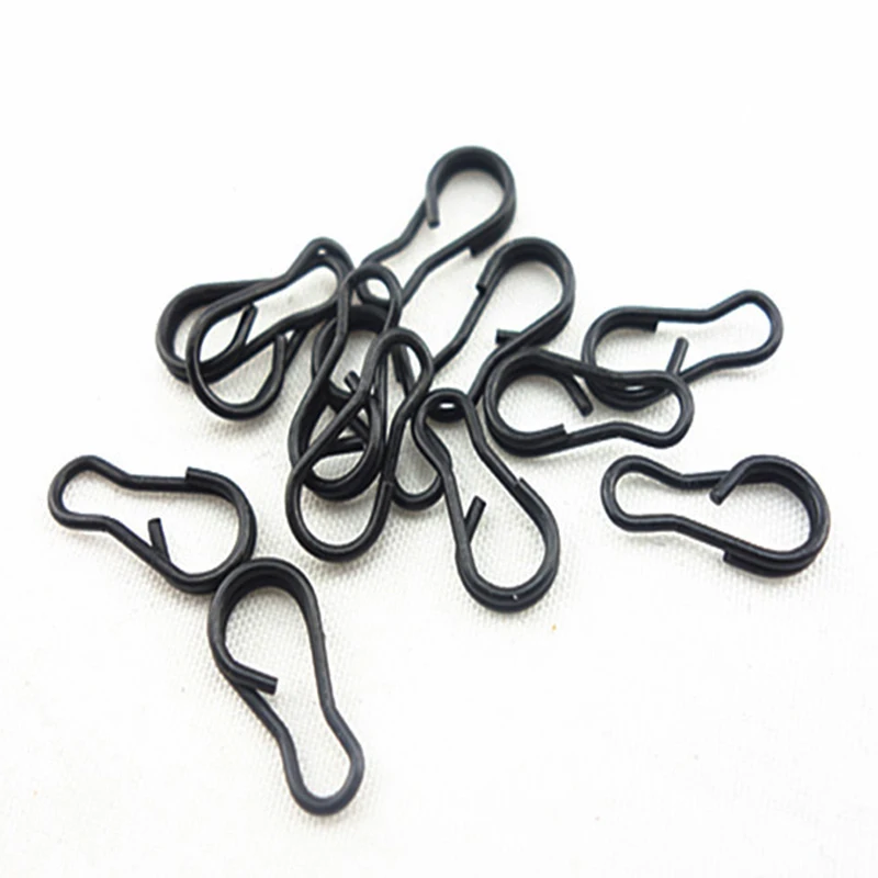 New 10pcs/lot Stainless Steel Fastlock Snap Fishing Barrel Swivel Safety Snaps Hooks Fishhook Fishing Tackle Box Accessory tool