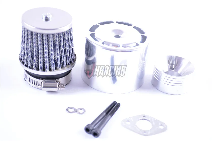 All metal air filter Big volume of air intakeair filter CNC base for 2-stroke gasoline engine fits KM ROVAN LOSI 1:5 RC vehicle