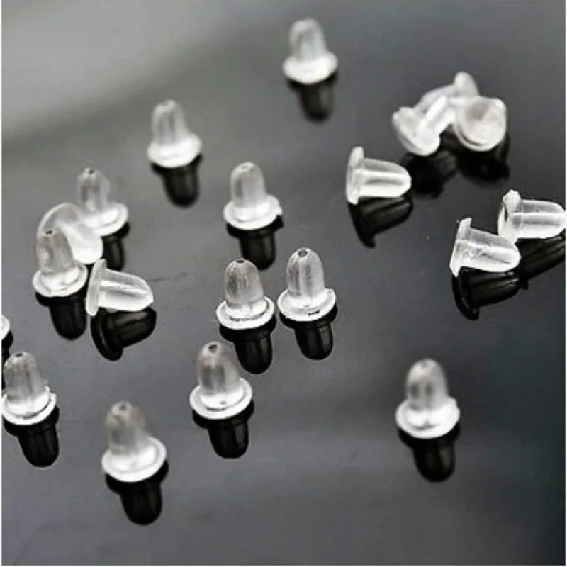 600pcs/lot Plastic Earring Back Diy Jewelry Accessories Plastic Ear Plugging/Blocked Ear Stud Earring Stopper Findings F27