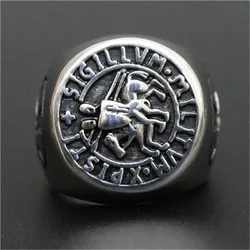 Riding Horse Solider Ring 316L Stainless Steel Man Boy Christmas Cool Design Classical Ring