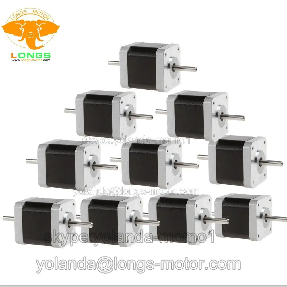 EU Free Shipping 10PCS Nema17 Stepper Motor 17HS8403NB Dual Shaft 2.5A 48N.cm CNC Laser Grind Foam Cut 3D printer