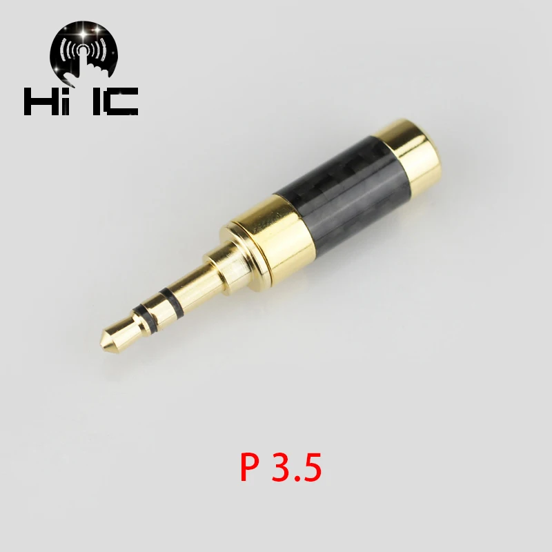 1 шт. P3.5 PL3.5 позолоченное углеродное волокно 3,5 мм стерео разъем для наушников аудио паяльники переходник R разъем