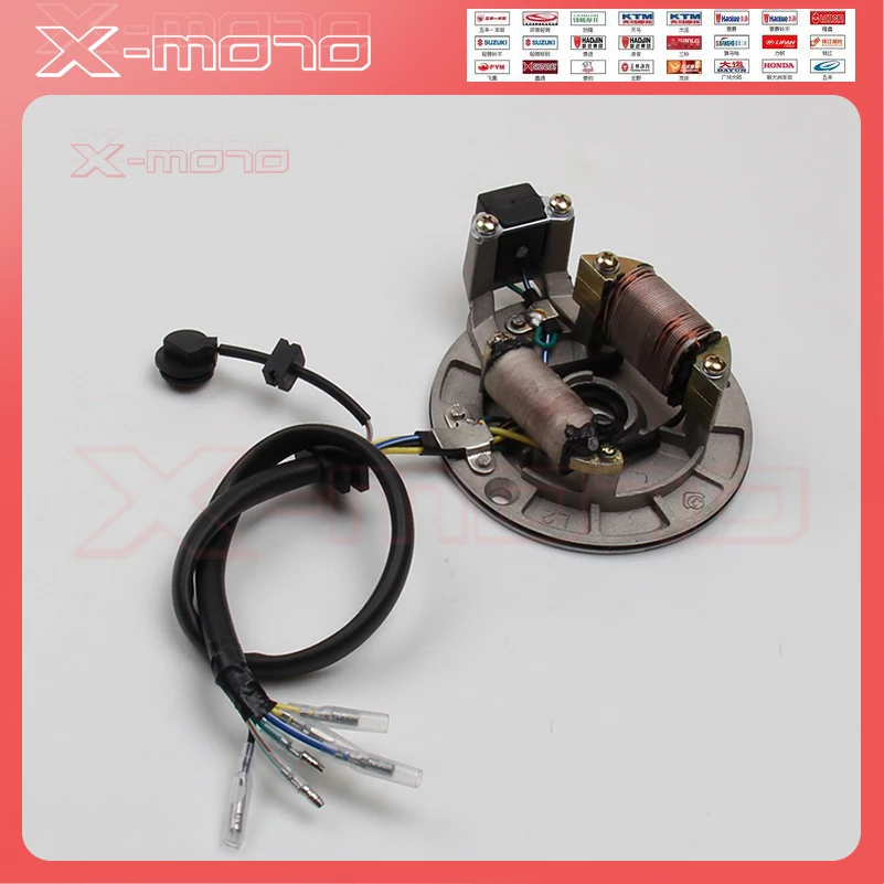 Mangeto Stater flywheel motor LIFAN LF125cc Horizontal Kick Start Engine Magneto Coil Stator Kit for Pit Dirt Bike