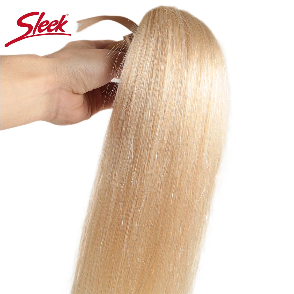 Elegante remy brasileiro em linha reta cabelo tecer pacotes 10 a 26 polegadas natural reta extensão do cabelo humano mel loira p27/613 cabelo
