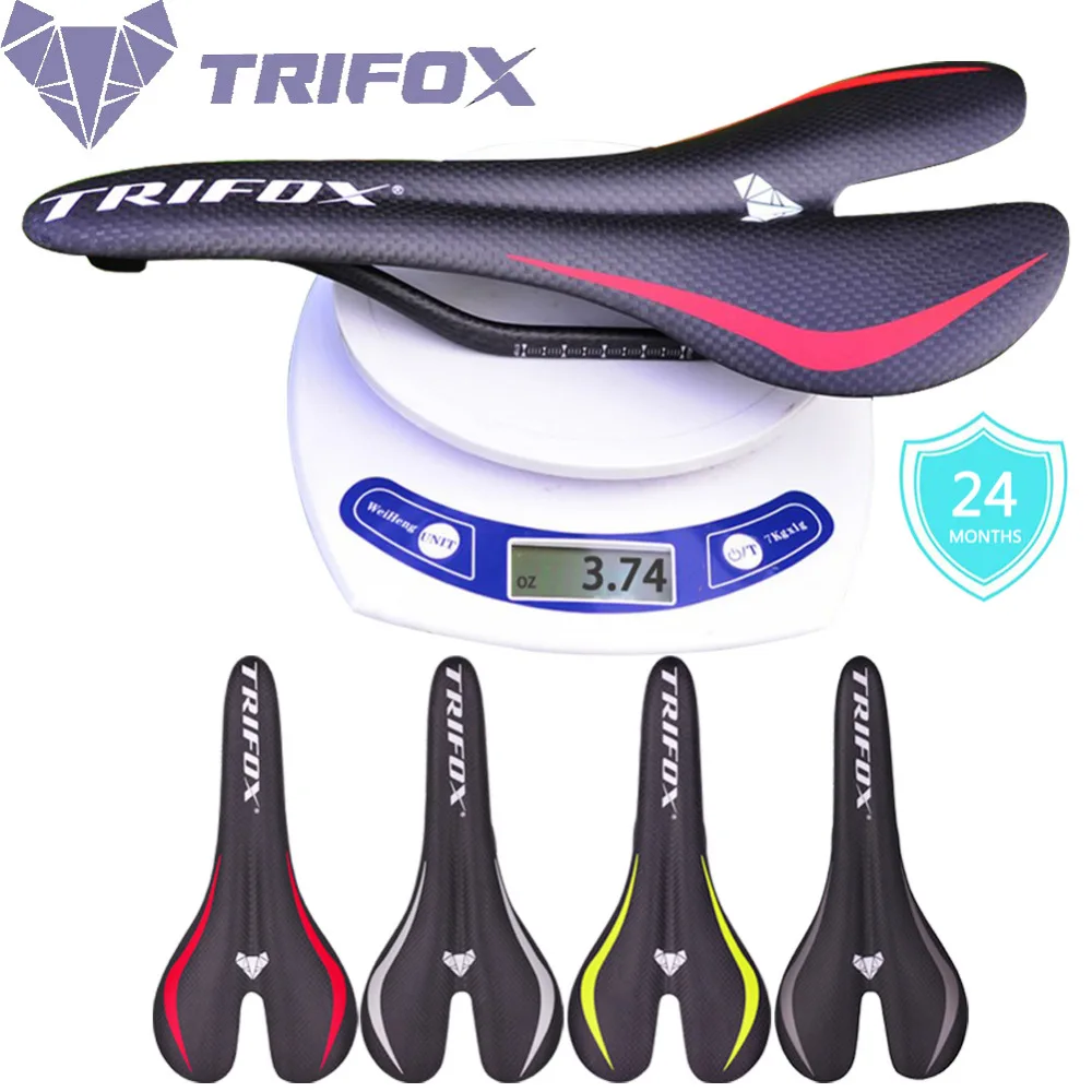 

TRIFOX Full Carbon Filber Bike Saddle - Lightest Comfort Bike Seat Newest Design for MTB Road Mountain Bike