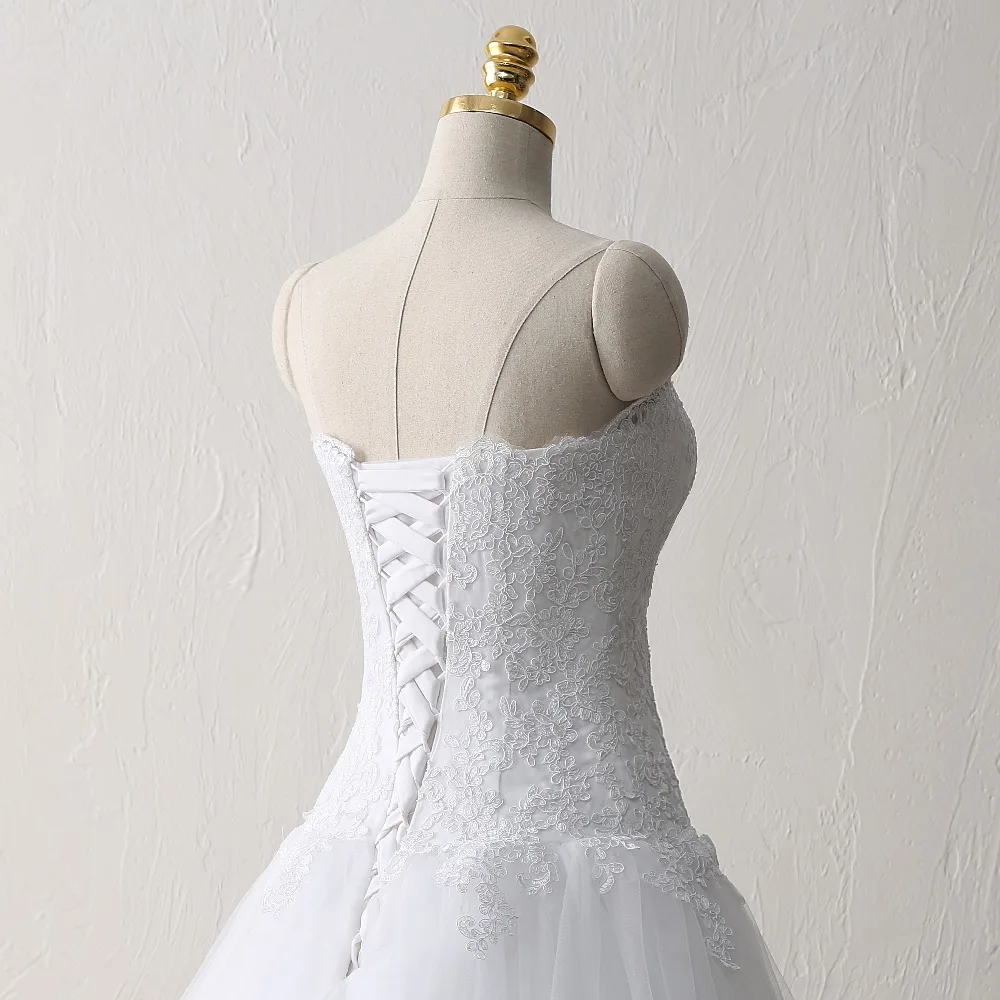 Vestido De novia De encaje elegante De Gelinlik, línea A, escote en forma De corazón, con apliques De tul, para novia, 2020