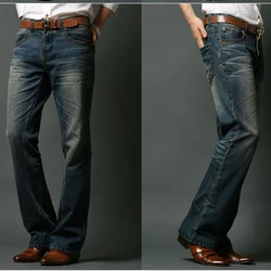 ICPANS Mens Flared Jeans Bootcut Boot cut jeans men Leg Fit Classic Denim Flare Vintage Jeans Male Straight Pants