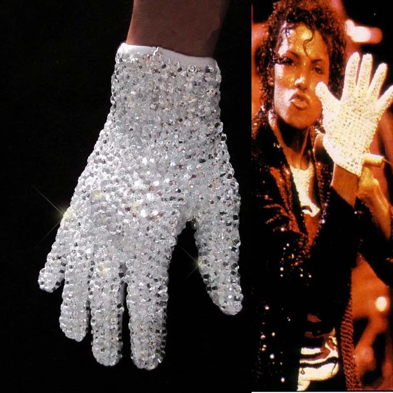 Impersonator Michael Joseph Glove Costumes Stuff Handmade RHINESTONE SEQUINS CRYSTAL SHINING GLOVE Show Gift Collection