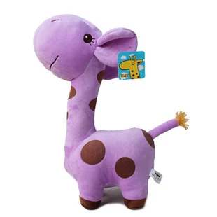 Stuffed animal plush 25cm cute purple giraffe toy doll high quality gift present w1058