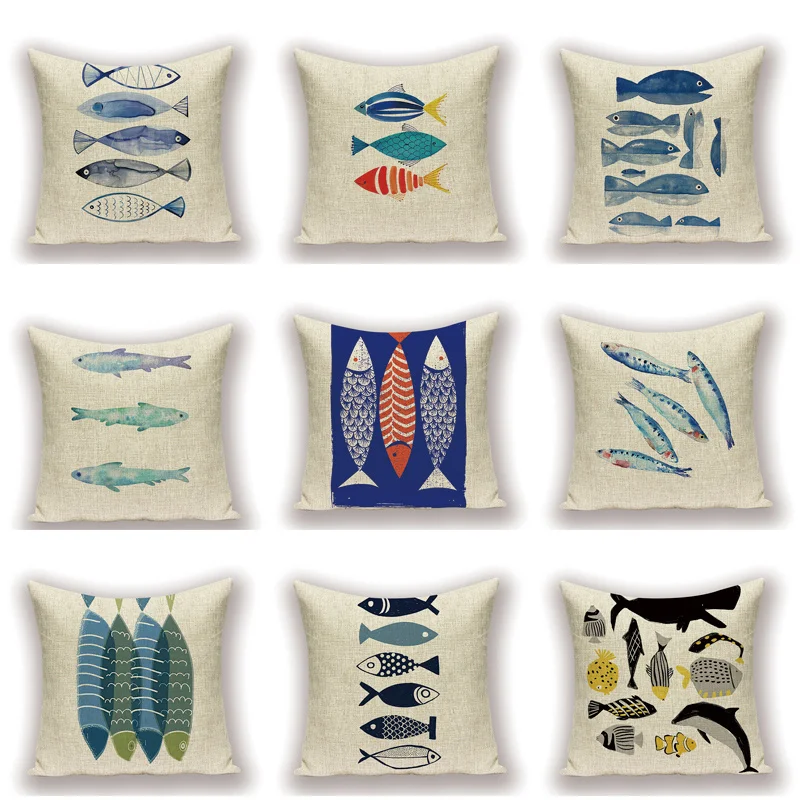 Nordic Home Decoration Throw Pillow Fish Cushion Covers High Quality Decorative Pillows Custom Pillowcase On Pillows