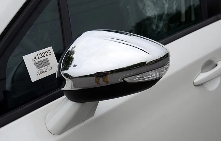 Car Stying Fit For Peugeot 301 308 408 508 2008 308S Door Side Wing Mirror Chrome Cover Rear View Cap Accessories