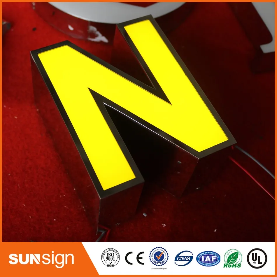 Chain stores stainless steel letters 3D LED letter