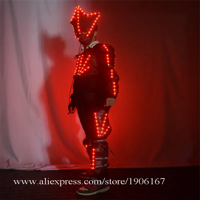 Full Color LED Lights Costumes RGB Led Dancer Costume LED Robot Suit Party Performance Electronic Music Festival DJ Show Clothes