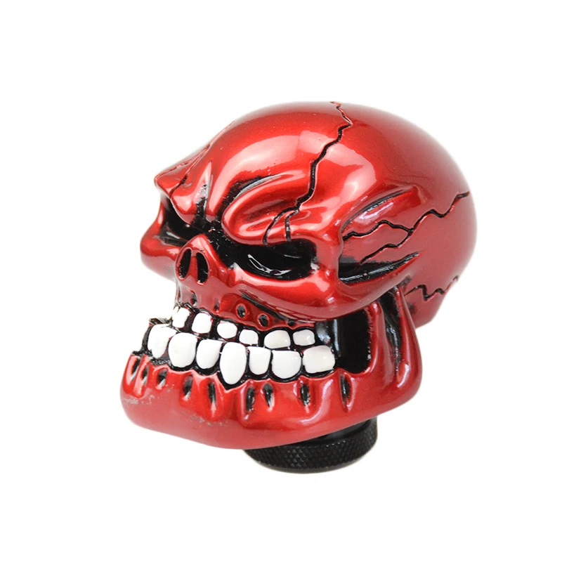 

Universal red Manual Gear Stick Shift Shifter Lever Knob Car Manual Gear Stick Shifter Lever Knob Wicked Carved Skull Head Shape