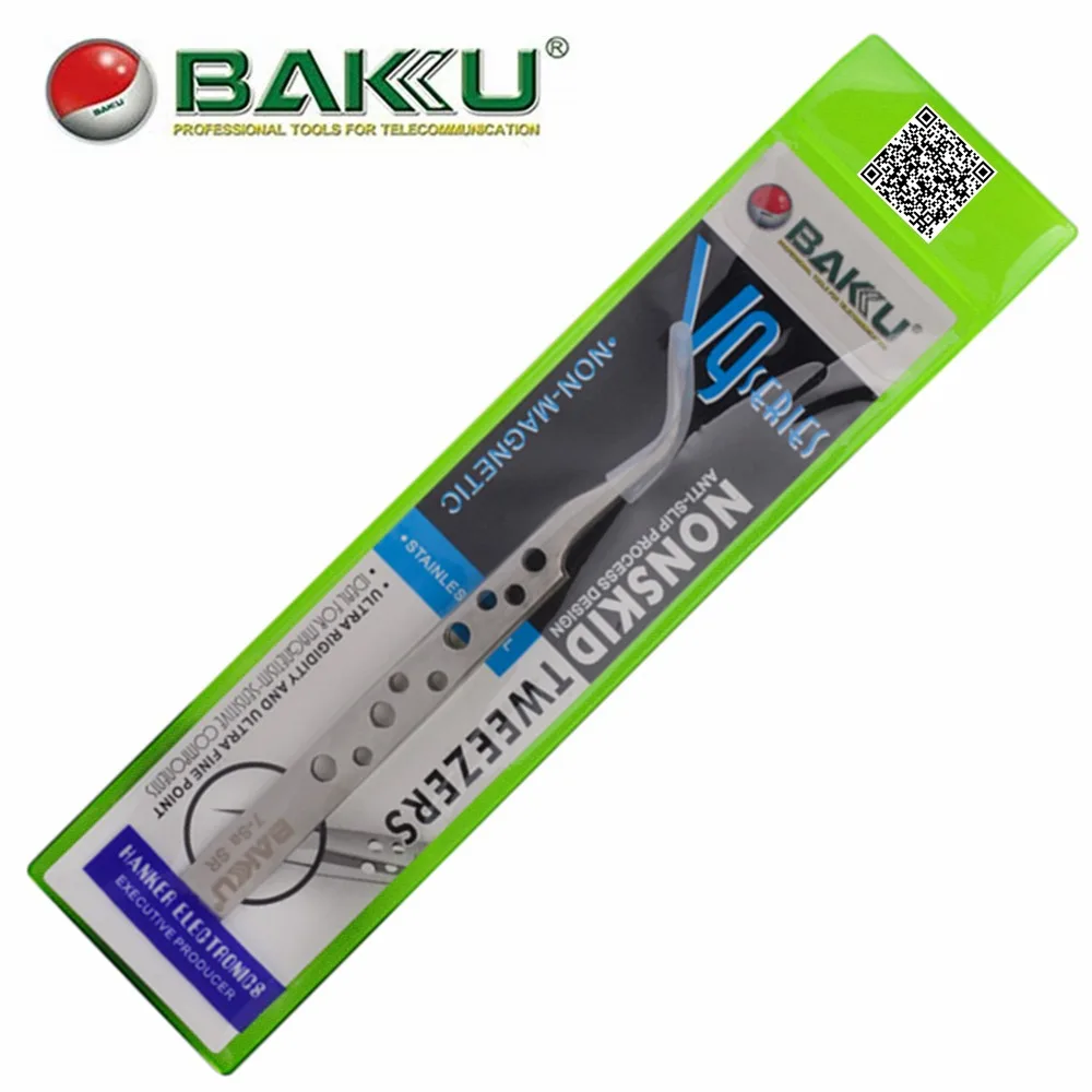 BK 7-Sa SR, Advanced Non-magnetic Stainless Anti-frictional Curved Tips Tweezer,Ultra Rigidity,Ultra Fine Point