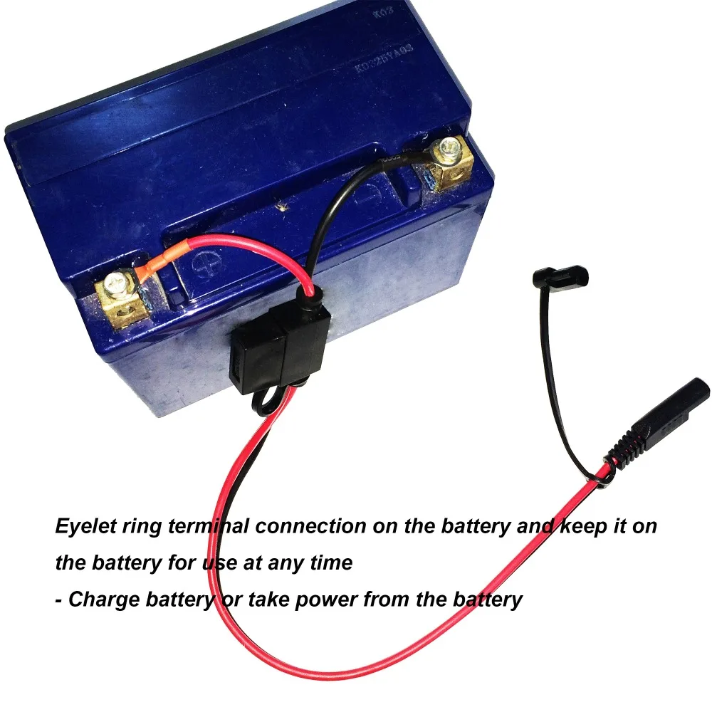 MOTOPOWER-Borne de batterie SAE Plug to Eyelet, Plomb SAE Ring Terminal, SFP