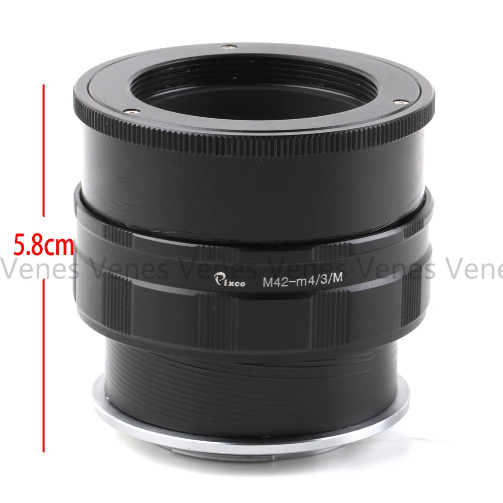 VENES M42-M4/3/M/, Adjustable Macro to Infinity Lens Adapter For M42 Mount Lens to Suit for Micro Four Thirds 4/3 Camera