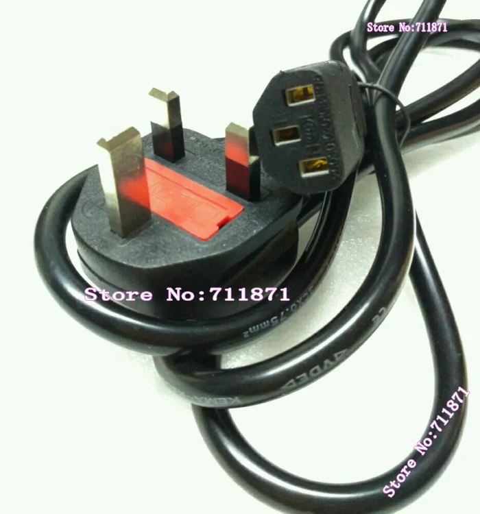 3P UK C13 Power Cable Network Router Switch Power Line Desktop Computer Monitor Power Cord Wire 3 Pin UK Plug male C13 Female