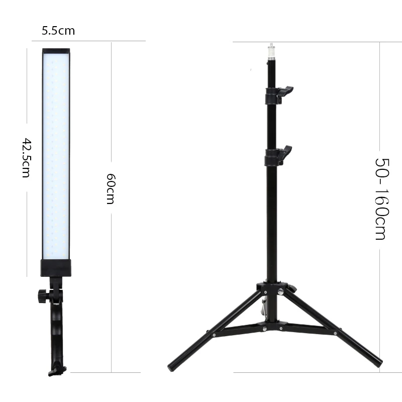 GSKAIWEN Photography Light Studio LED Lighting Kit Adjustable Light with Light Stand Tripod Photographic Video Fill Light