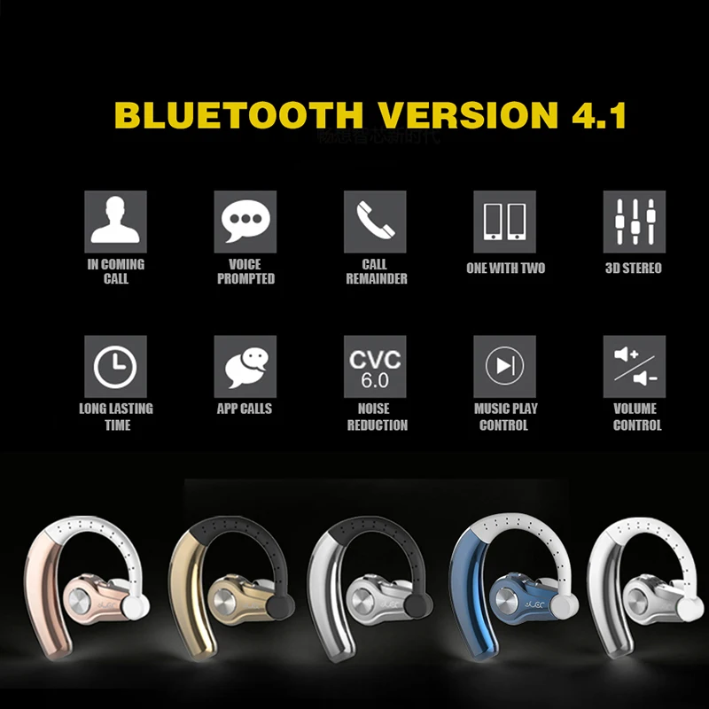 Bluetooth Earphone For Phone APP CALL CVC6.0 Wireless headphone Smart Noise Reduction Bluetooth 4.0 Hand Free headphones