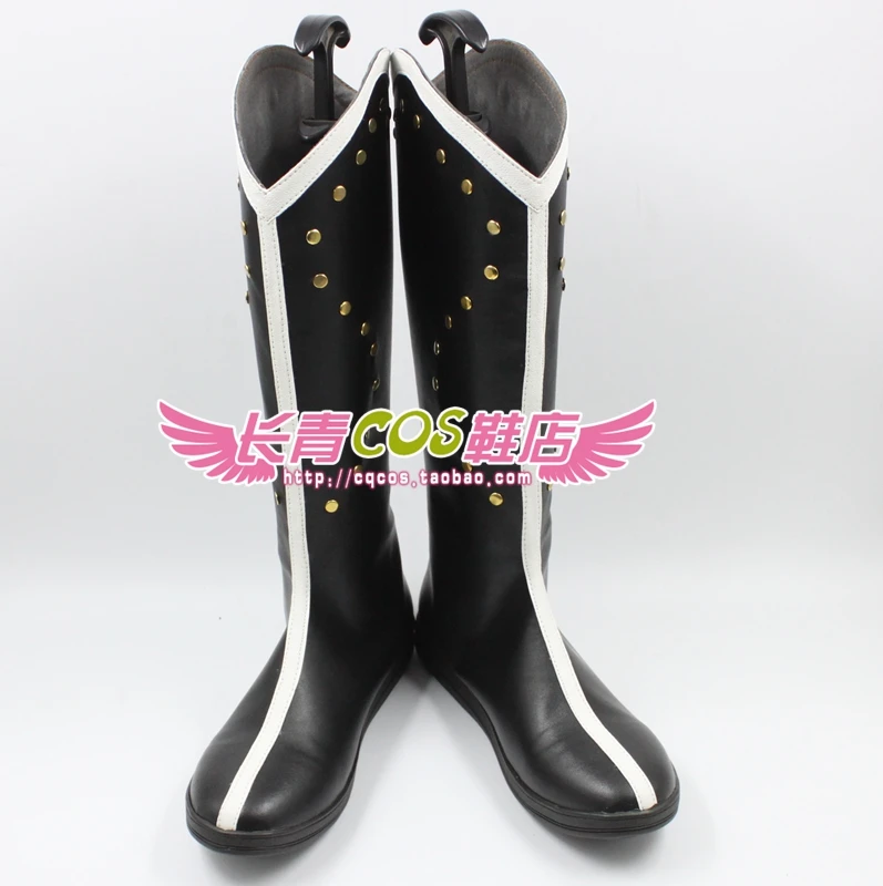 

Love Live Eli Ayase Black Halloween Long Cosplay Shoes Boots C006