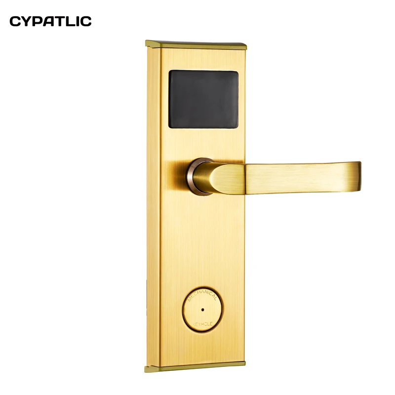 RFID RF digital door lock Temic Card keyless Hotel locks with mechanical key