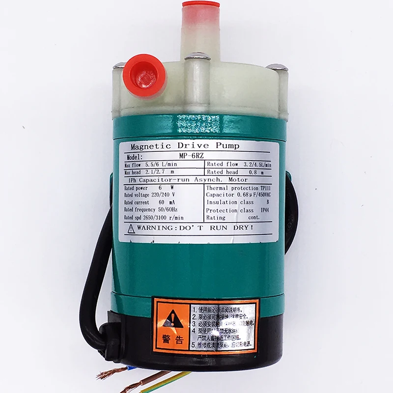 Imagem -03 - Mini Bomba de Água 220v Mp6rz 3.25.5l Min 60hz: 4.56l Min Bombas Centrífugas de Grau Alimentício Resistência à Corrosão Certificado ce