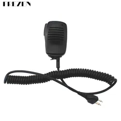 Mini Handheld PTT Microfone, microfone, fone de ouvido externo, apto para ICOM, Walkie Talkie, IC-V80, IC-V85, IC-F3S, IC-V82, F10Two Way Radio