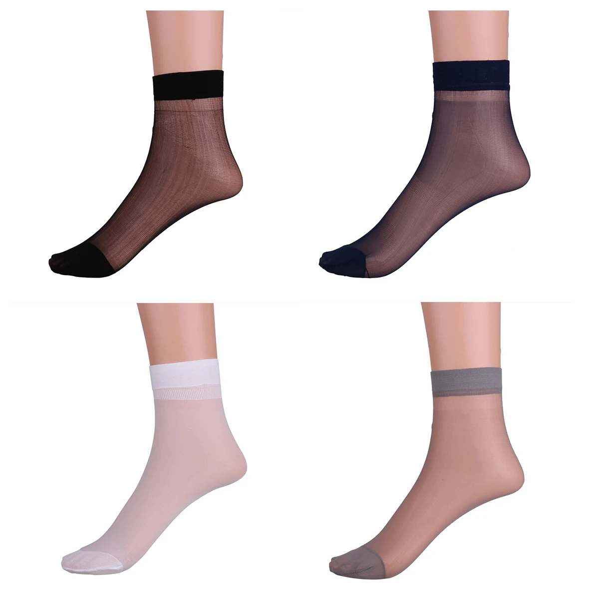 3 Pairs Mens Thin Socks Silk See Through Sheer Over Ankle Length Stretchy Stockings Cool Summer Socks For Men