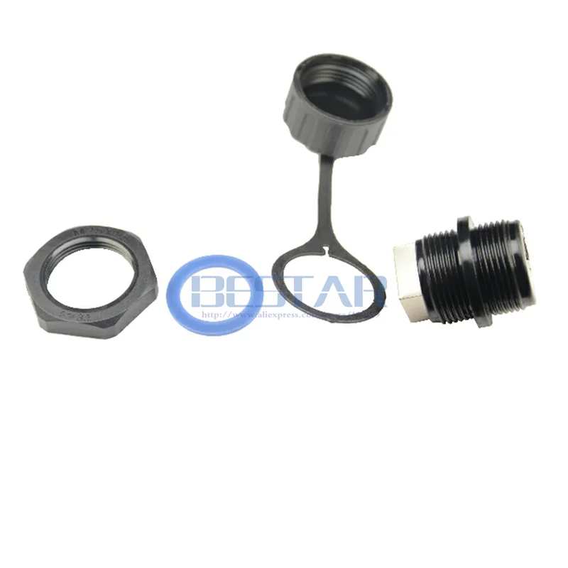 방수 RJ45 암-암 스트레이트 헤드 이더넷 LAN M25 차폐 커넥터 소켓 플러그(네트워크 케이블용 커버 포함)