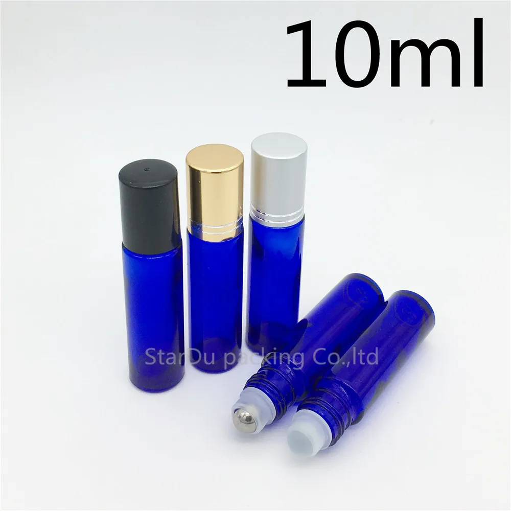 480pcs/lot 10ml Blue Roll On Perfume bottle, 10ml Blue Essential Oil Rollon bottles, Small Glass Roller Container