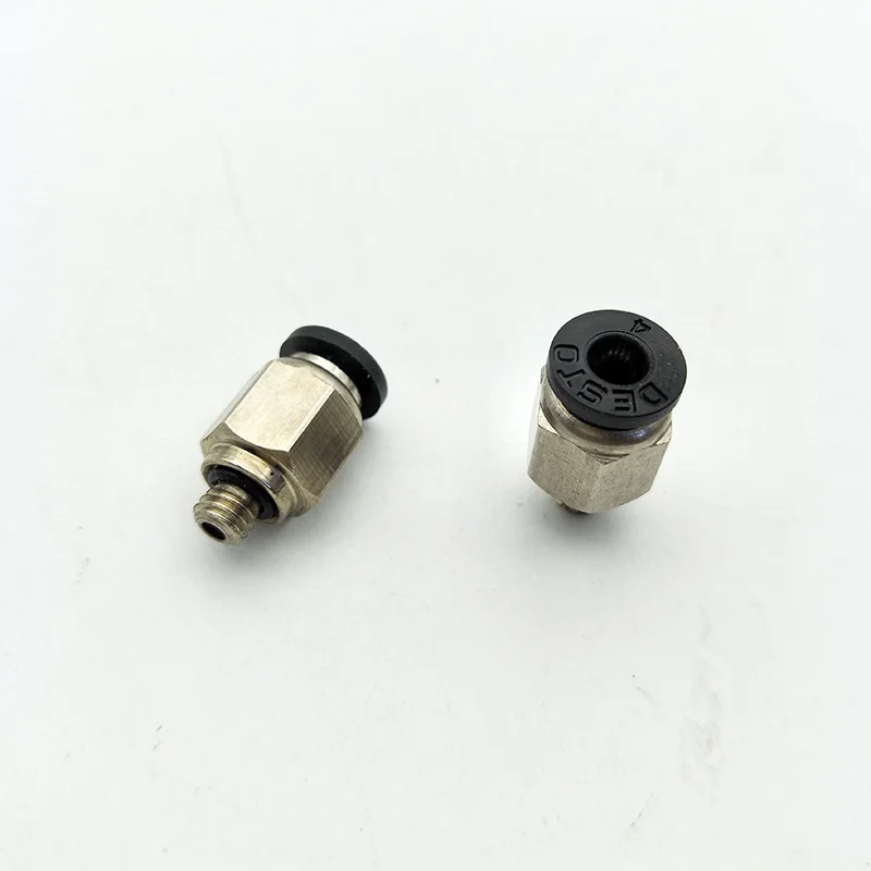 15Pcs Black High quality M5 Male Thread to 4mm Hole Tube Push in Connect Straight Quick Fittings PC4-M5